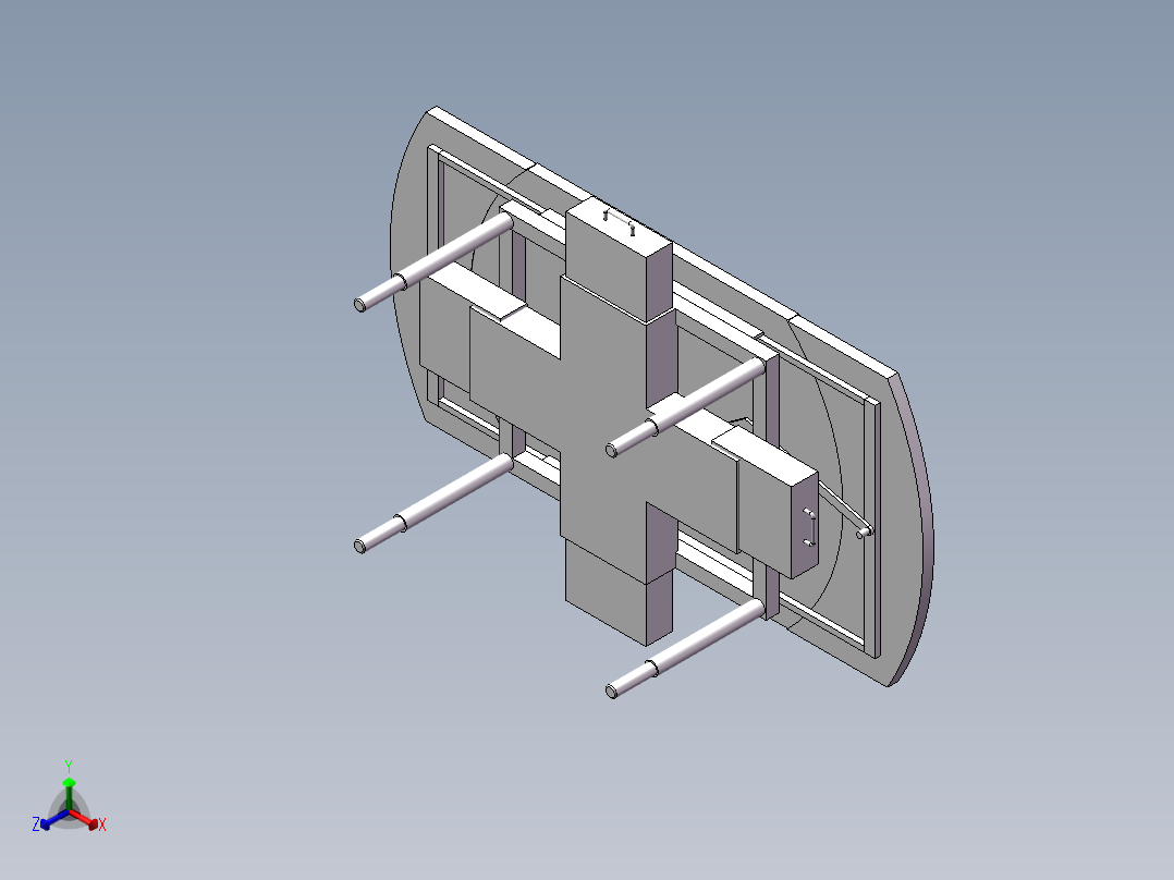 折叠桌子正等轴测图