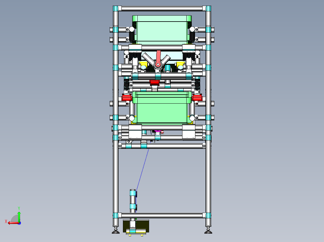 脚动空箱自动回收料架LCIA精益物料架1336734后视图