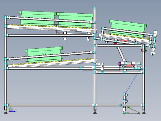 脚动空箱自动回收料架LCIA精益物料架1336734左视缩略图