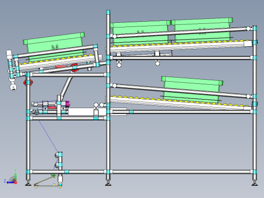 脚动空箱自动回收料架LCIA精益物料架1336734右视缩略图