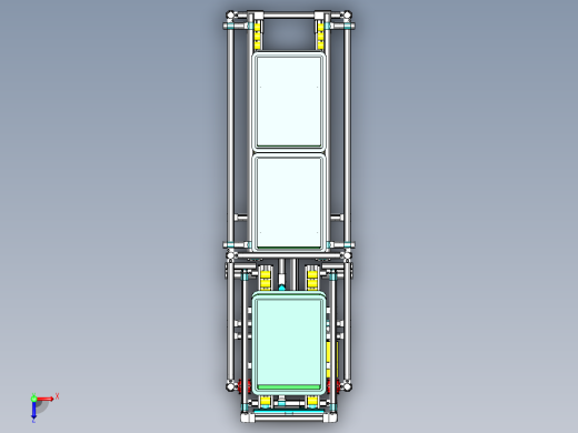 脚动空箱自动回收料架LCIA精益物料架1336734俯视缩略图