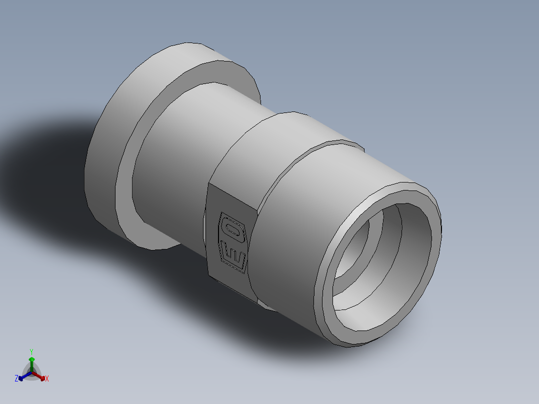 法兰接头、1DFS-36-12正等轴测图