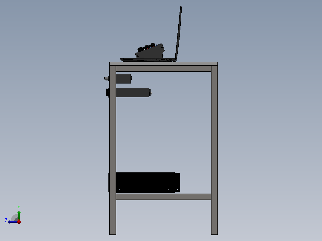 电脑桌(66)右视图
