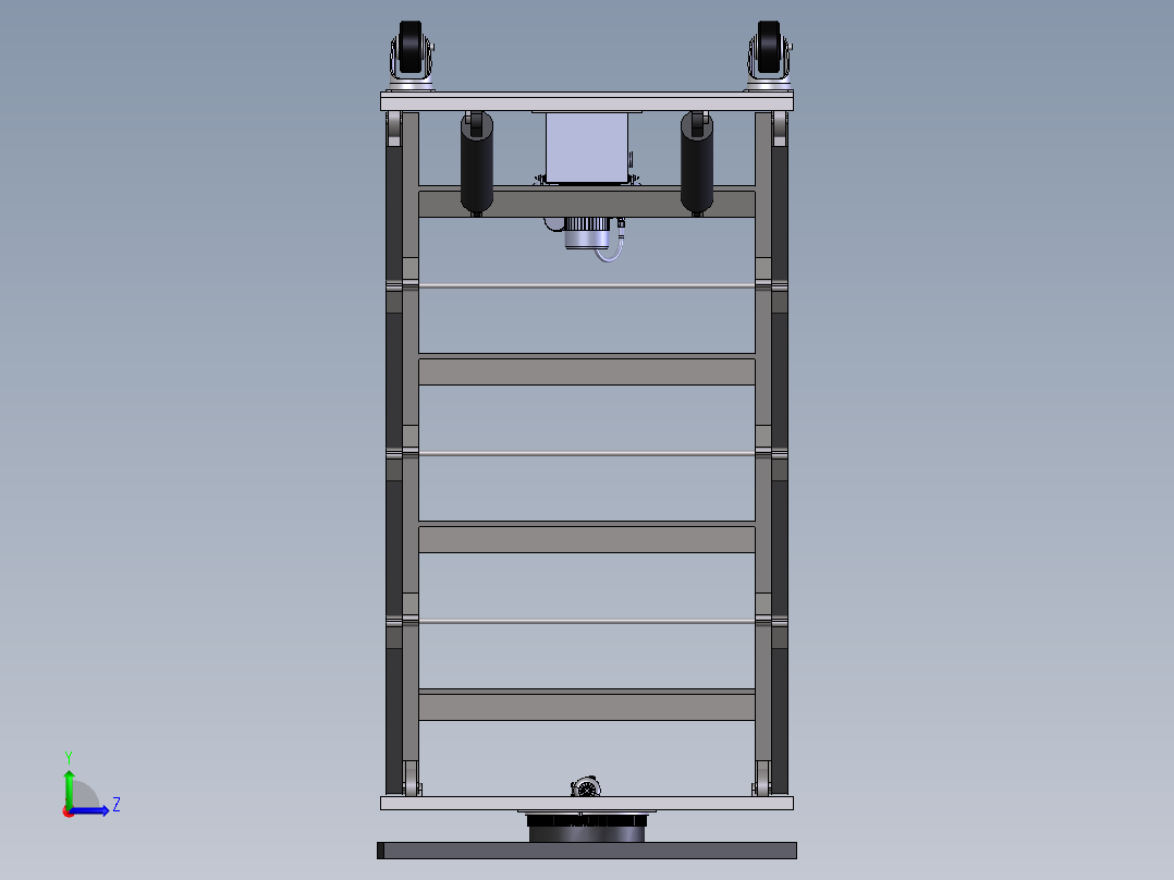 剪切式升降机左视图