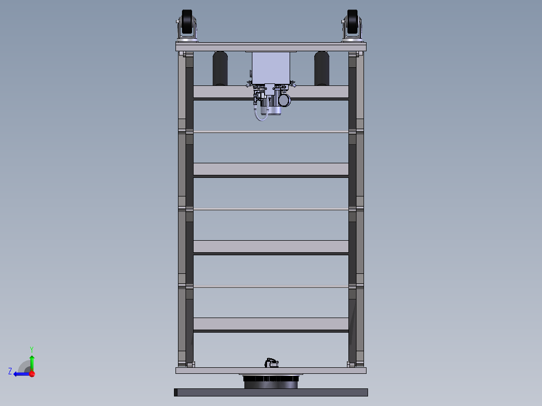 剪切式升降机右视图