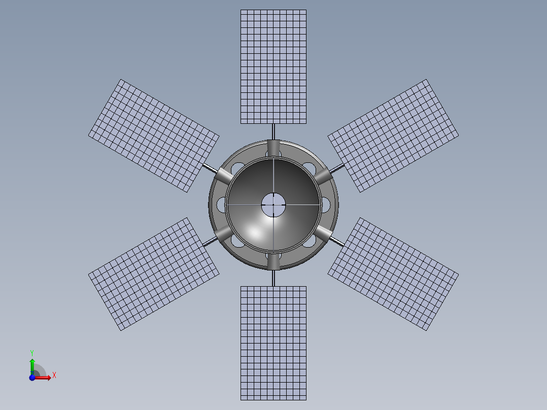 卫星、空间站前视图