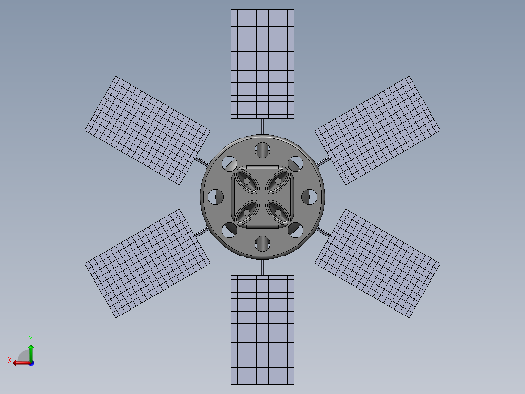 卫星、空间站后视图
