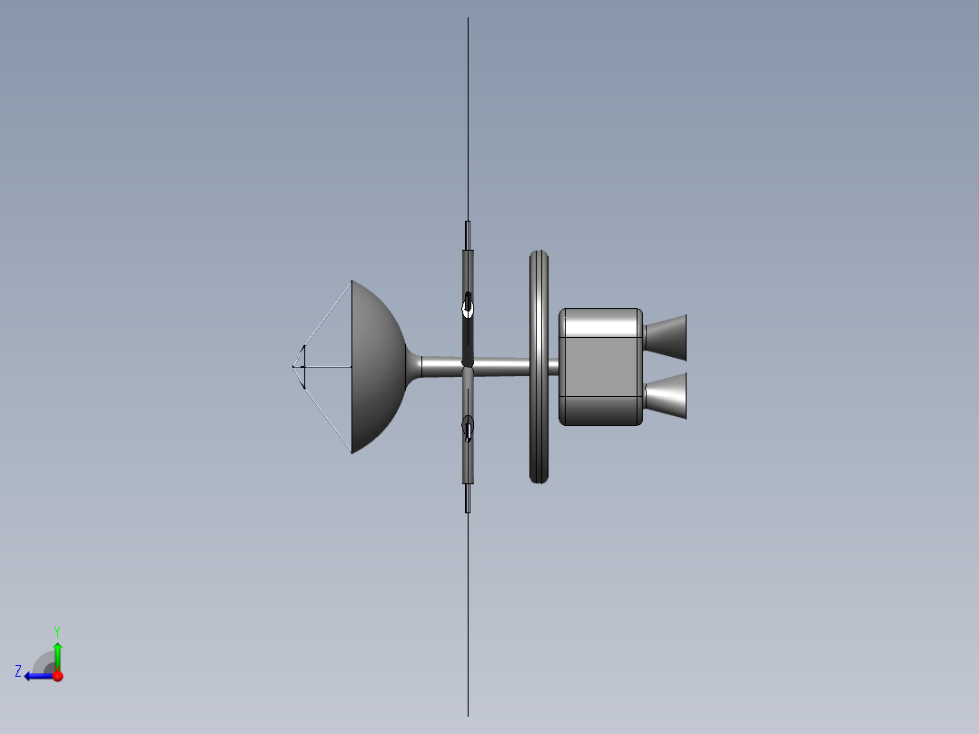 卫星、空间站右视图