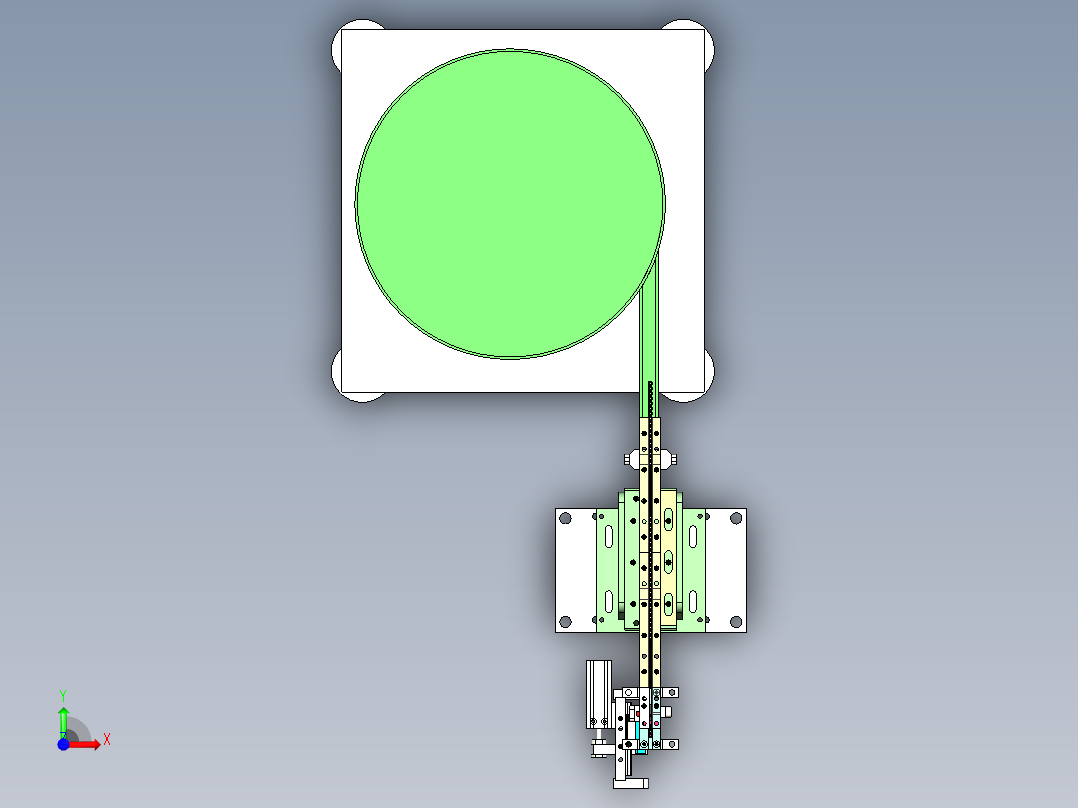 小五金件振动盘供料分料结构图前视图