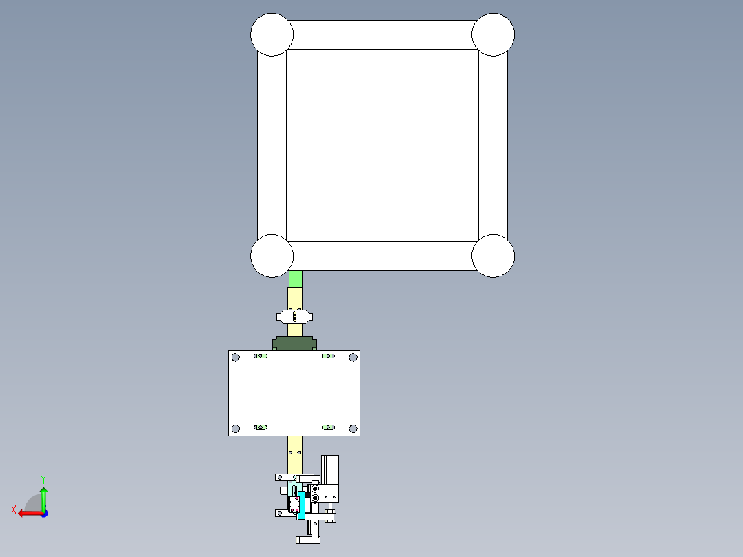 小五金件振动盘供料分料结构图后视图
