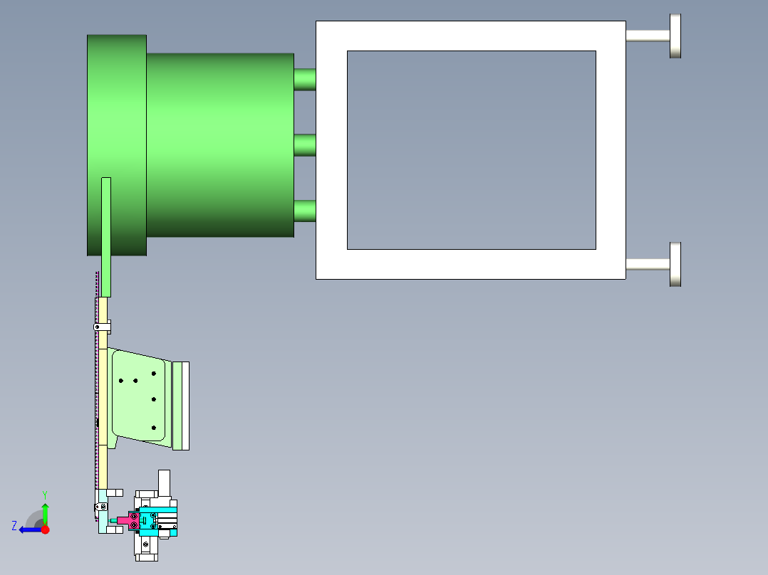 小五金件振动盘供料分料结构图右视图