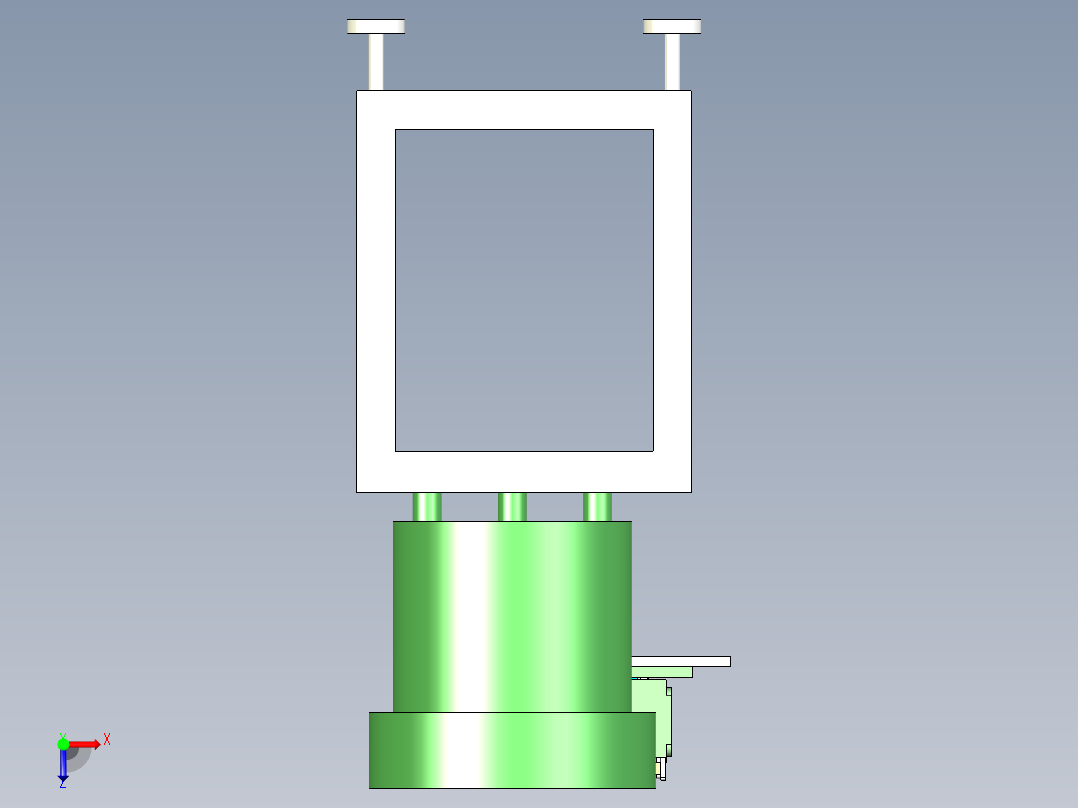 小五金件振动盘供料分料结构图俯视图