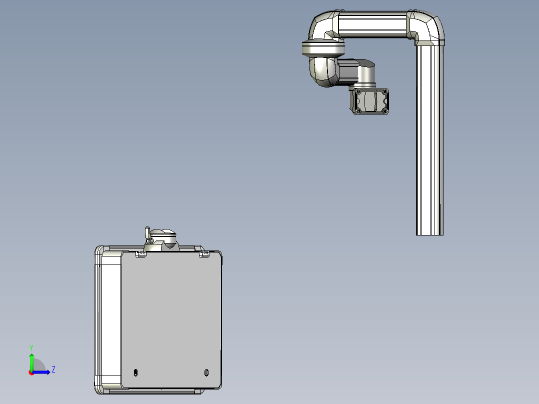 挂式屏幕模型左视图