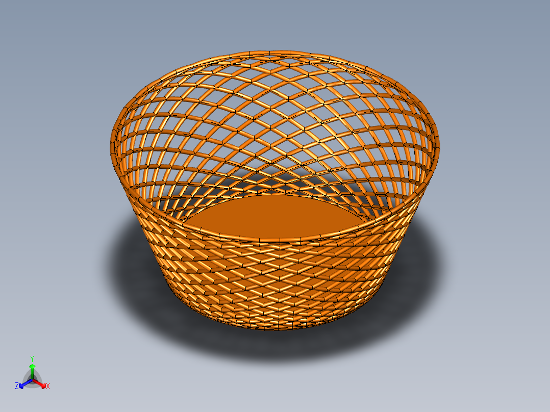 B3004422-塑料篮正等轴测图