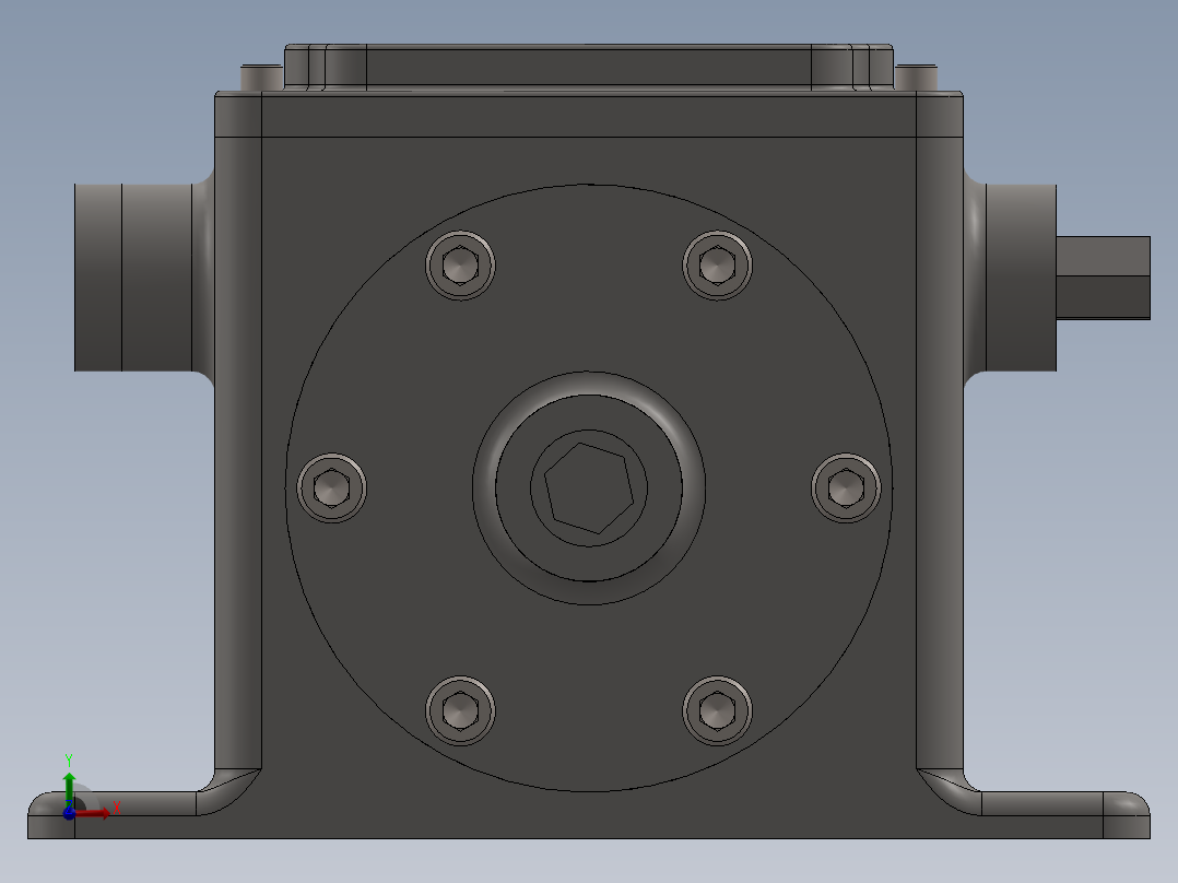 蜗轮蜗杆(4)前视图