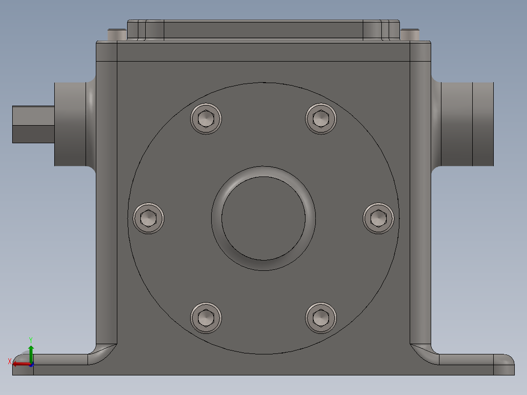 蜗轮蜗杆(4)后视图