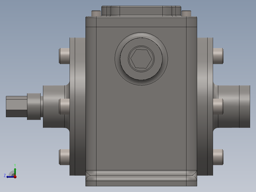 蜗轮蜗杆(4)右视图