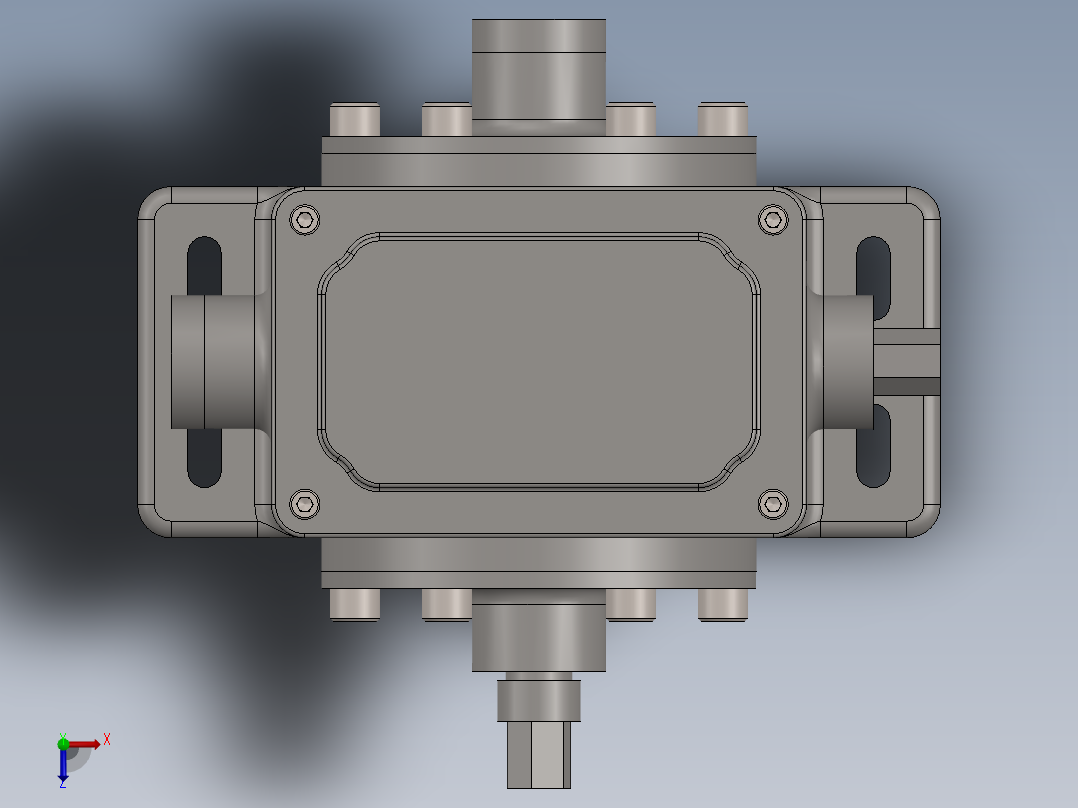蜗轮蜗杆(4)俯视图