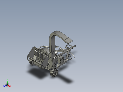 木材削片机三维模型