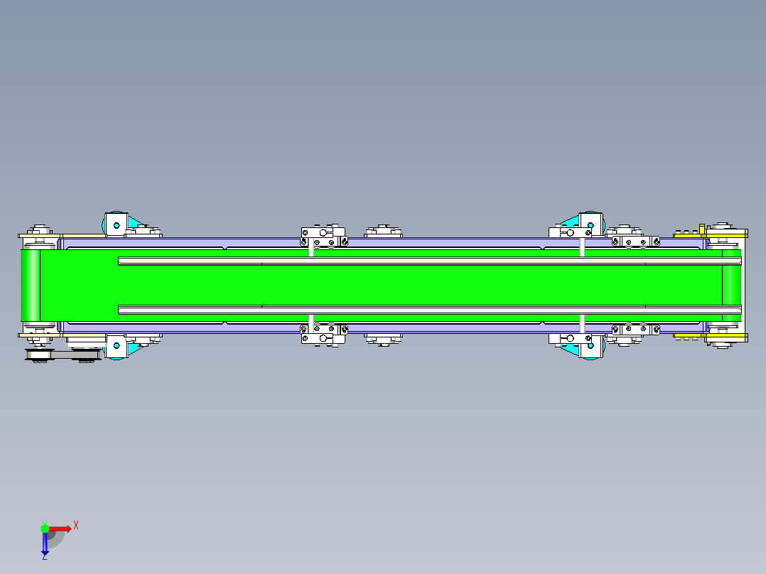 皮带输送机俯视图