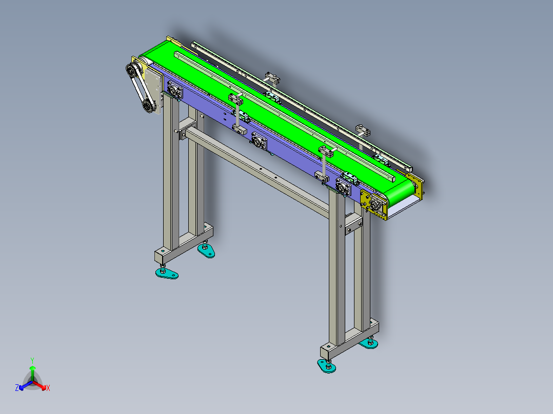 皮带输送机正等轴测图