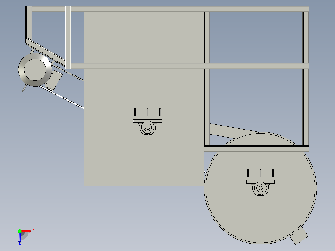 小型食用菌菇木屑机俯视图