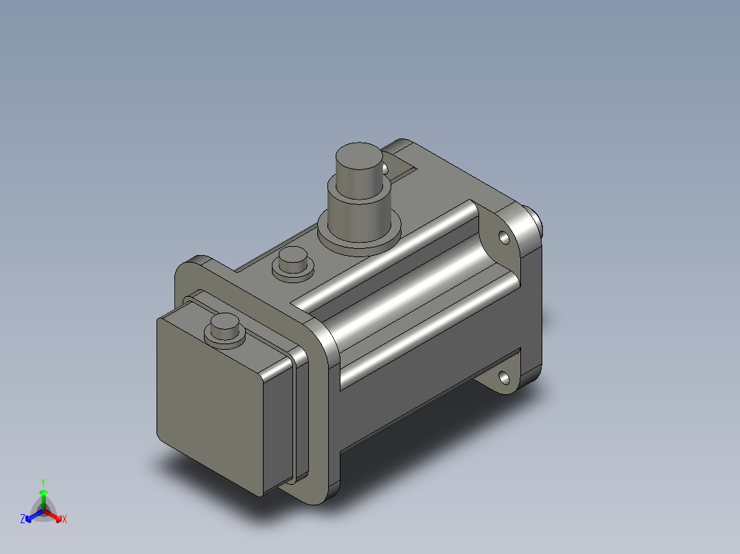Z轴伺服电机HG224-D48正等轴测图