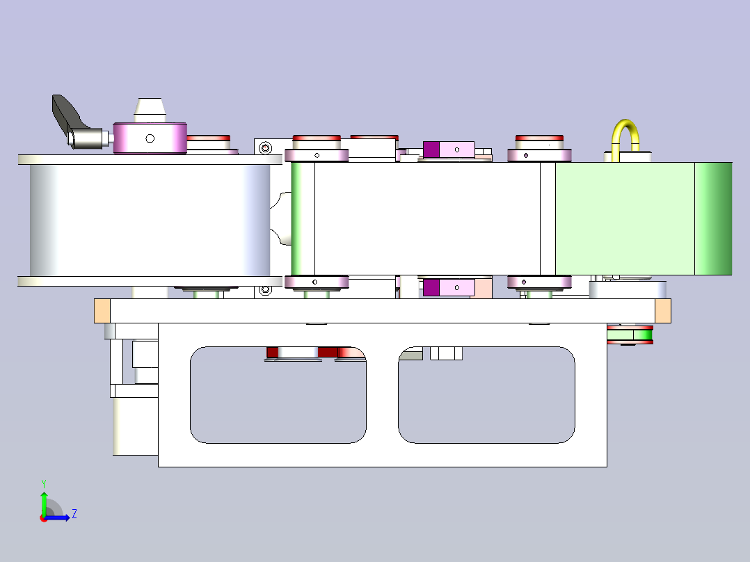 TB贴标模组3D图纸左视图