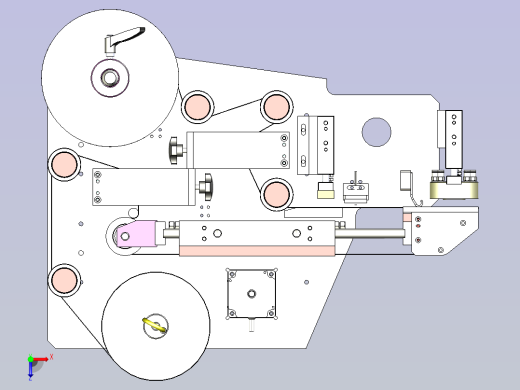TB贴标模组3D图纸俯视缩略图
