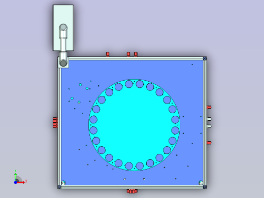 凸轮分割器多工位工作平台及外框架总成设计前视缩略图
