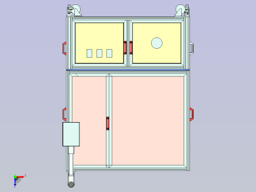 凸轮分割器多工位工作平台及外框架总成设计俯视缩略图