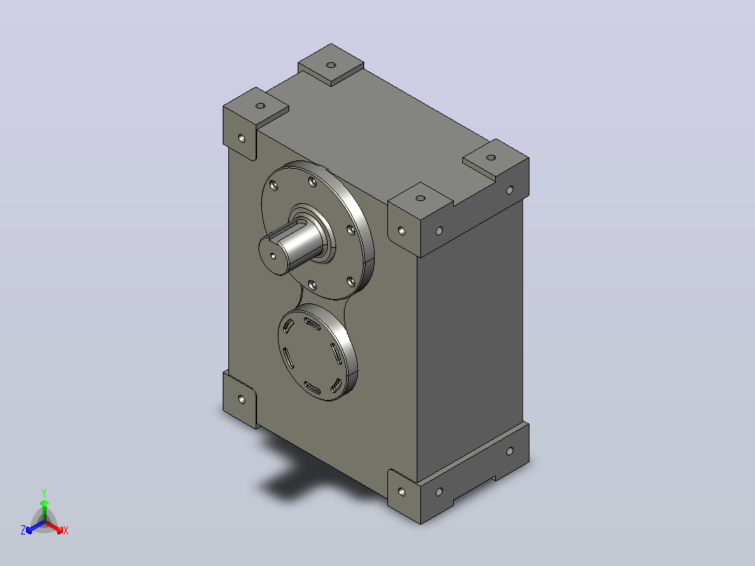 PU225平板共轭系列凸轮分割器[PU225DS]正等轴测图
