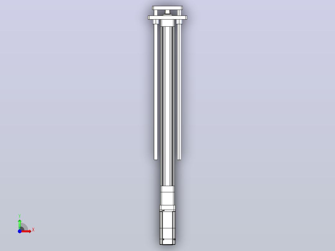 轻载电动缸TPA-ESR40-1210C-L500-M-QDX-W-P40-C3前视图