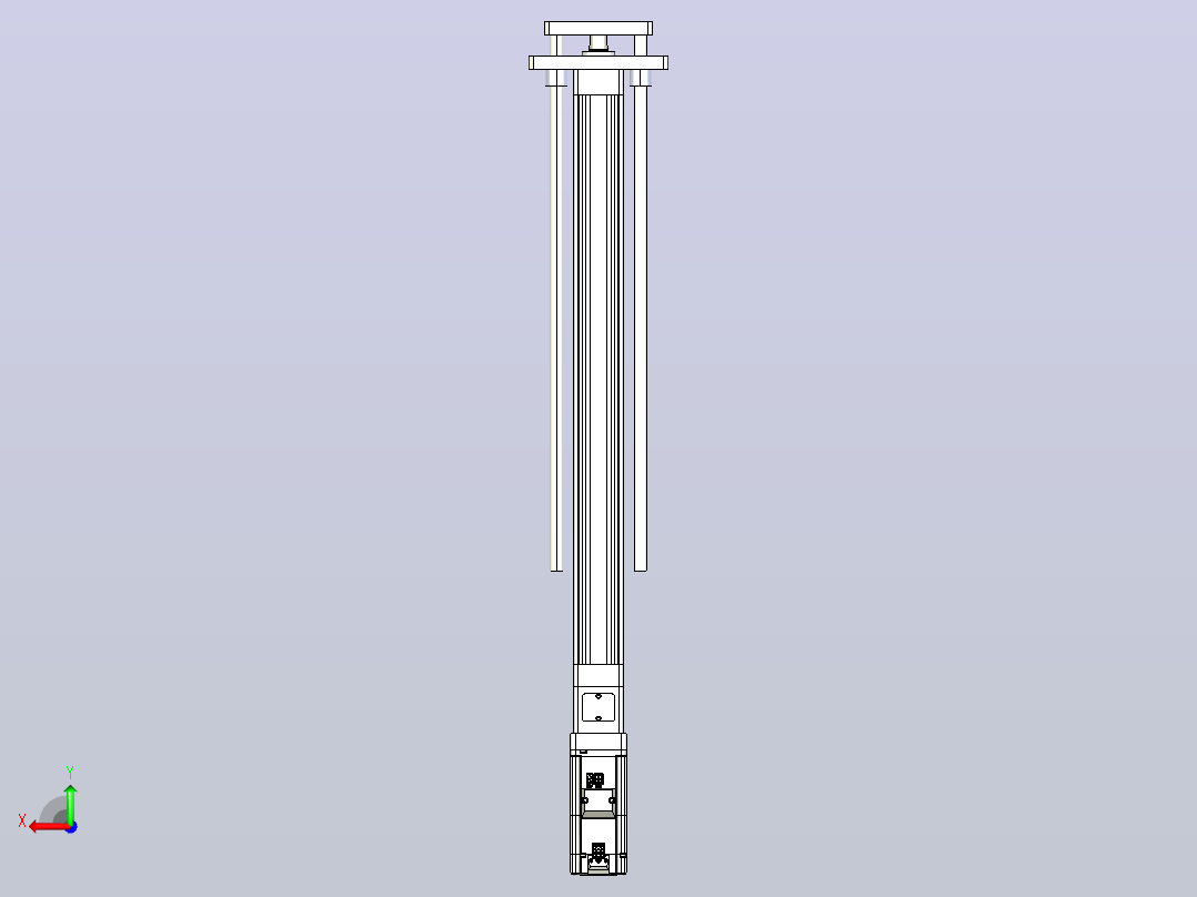 轻载电动缸TPA-ESR40-1210C-L500-M-QDX-W-P40-C3后视图