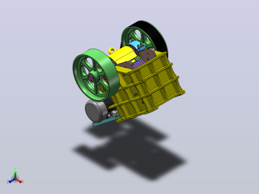 颚式破碎机结构设计sw+CAD+说明书正等轴测缩略图