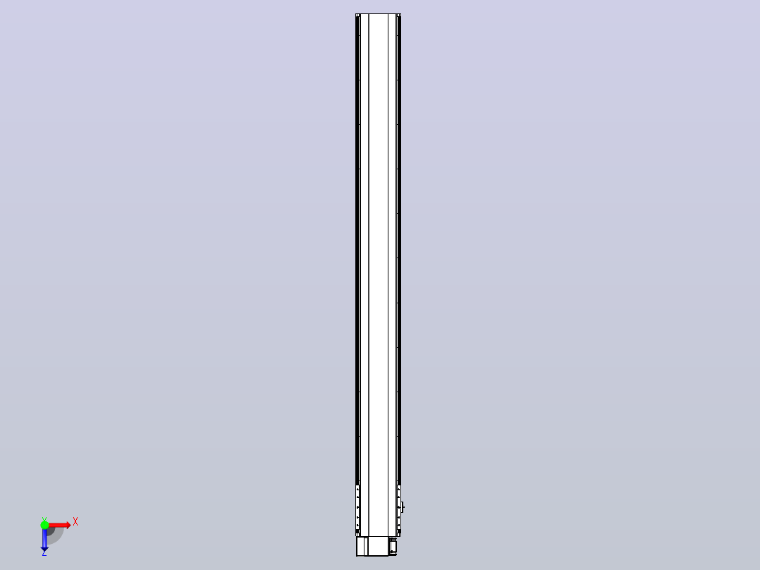 皮带直线轴半封闭可选导轨TPA-HNB-202D-140-L2000-LP-Y-P75-N3俯视图