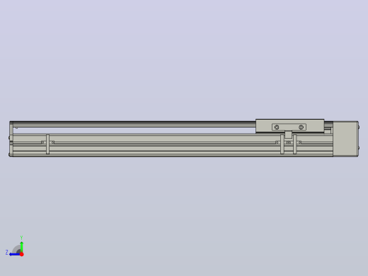 SYS14-450-BL-200W滚珠花健、支撑座、滚珠丝杠、交叉导轨、直线模组.STEP右视缩略图