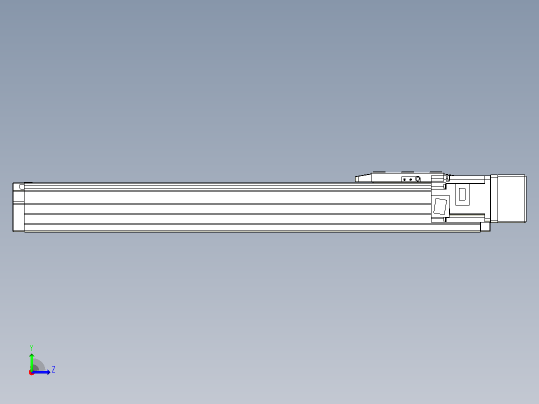 滚珠丝杠直线轴内置导轨TPA-GCR-80-1610C-L400-MR-M40-N3左视图