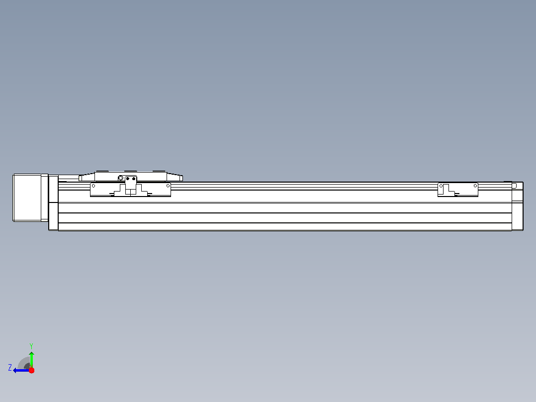 滚珠丝杠直线轴内置导轨TPA-GCR-80-1610C-L400-MR-M40-N3右视图
