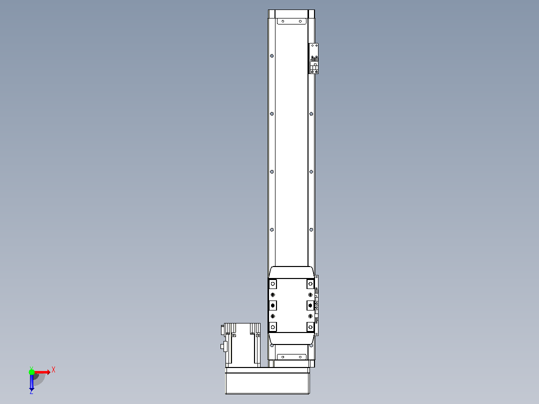 滚珠丝杠直线轴内置导轨TPA-GCR-80-1610C-L400-MR-M40-N3俯视图