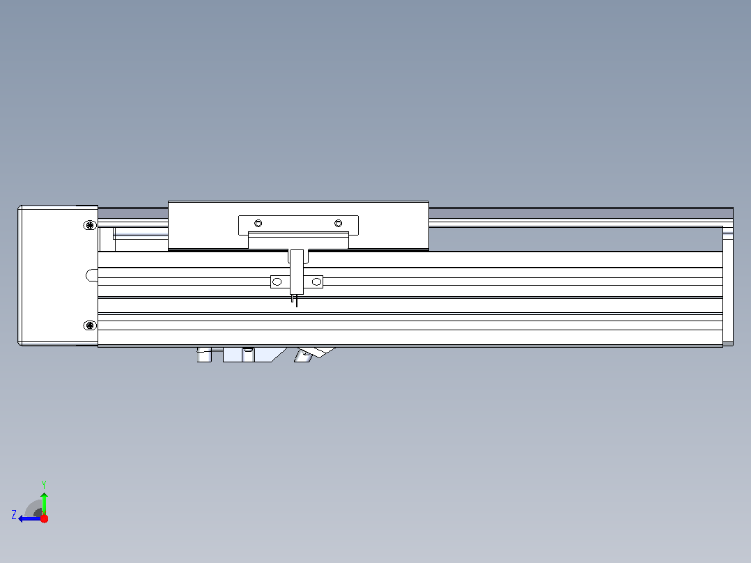 日规模组半封闭丝杆TPA-HNR-120D-1610C-L100-ML-Y-P40-N3右视图