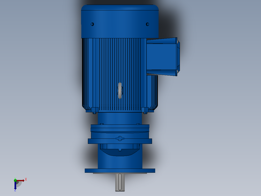 RXF87法兰轴伸式安装斜齿轮减速机RX87-Y11-4P-160M-M1-0°-Φ300俯视图