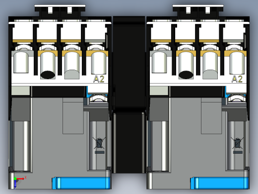 CJX2-09N~12N可逆接触器三维模型俯视缩略图