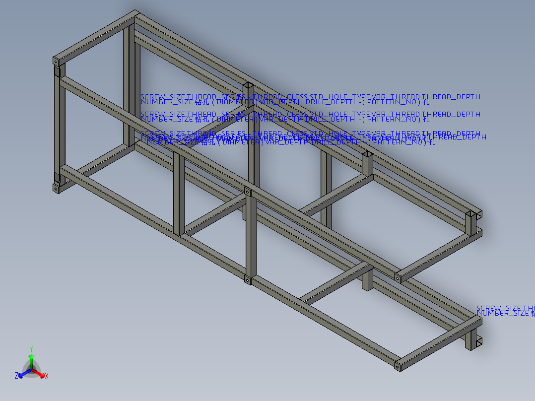 打火机充气单元生产线Proe4.0可编辑正等轴测图