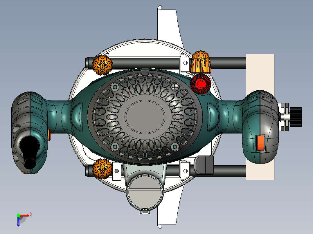 电木铣俯视图