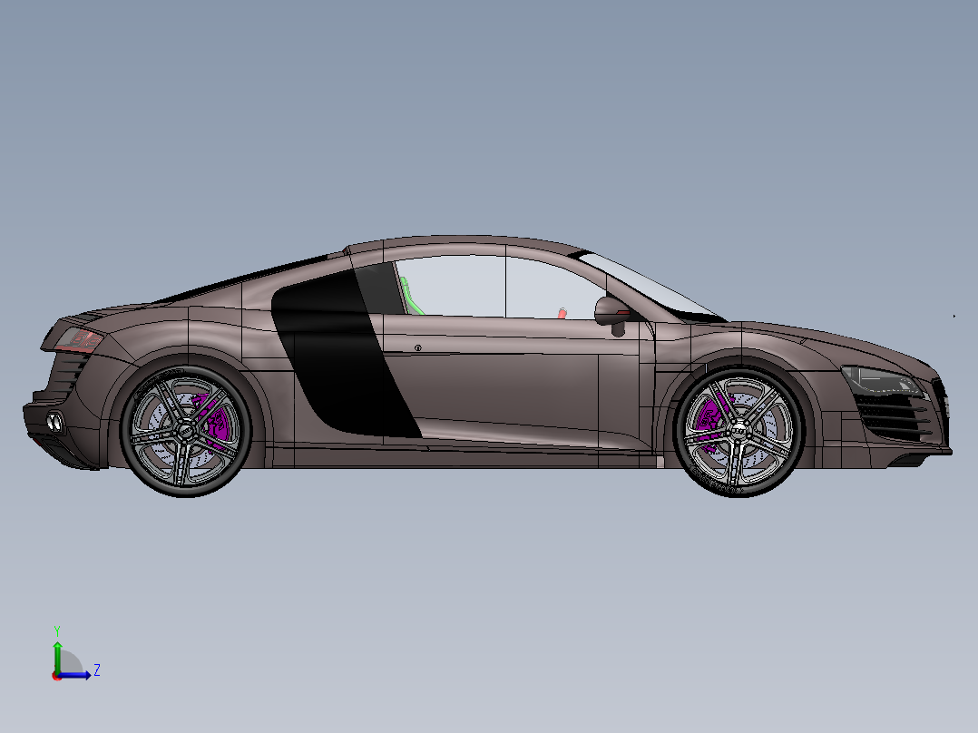 R8模型3D图纸左视图
