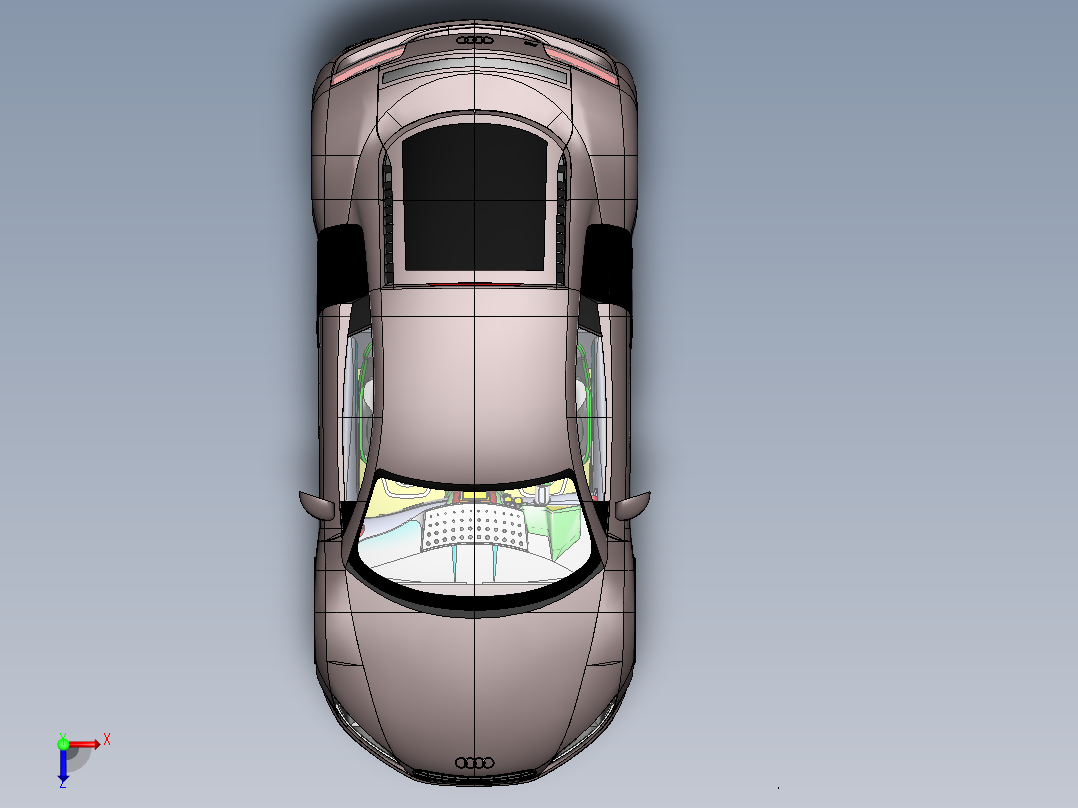 R8模型3D图纸俯视图