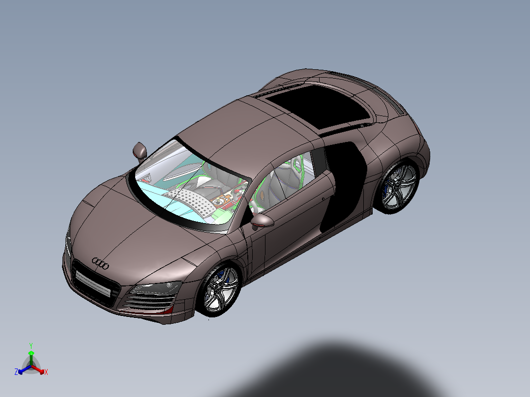 R8模型3D图纸正等轴测图