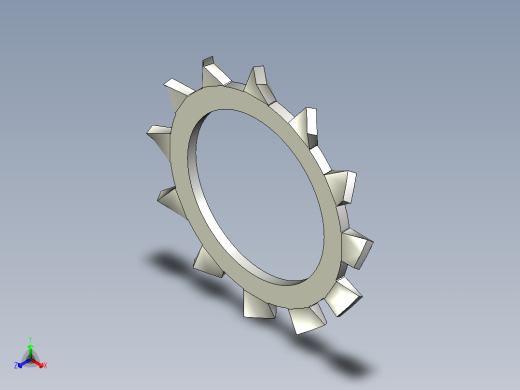 垫圈 外牙锁 公制-EXTERNAL TOOTH LOCK WASHER for M24 SCREW.x_t正等轴测缩略图