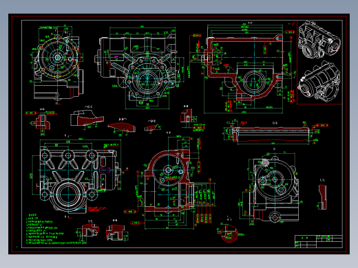 XO1-循环球高压动力转向器CAD毕业设计图纸CAD633232